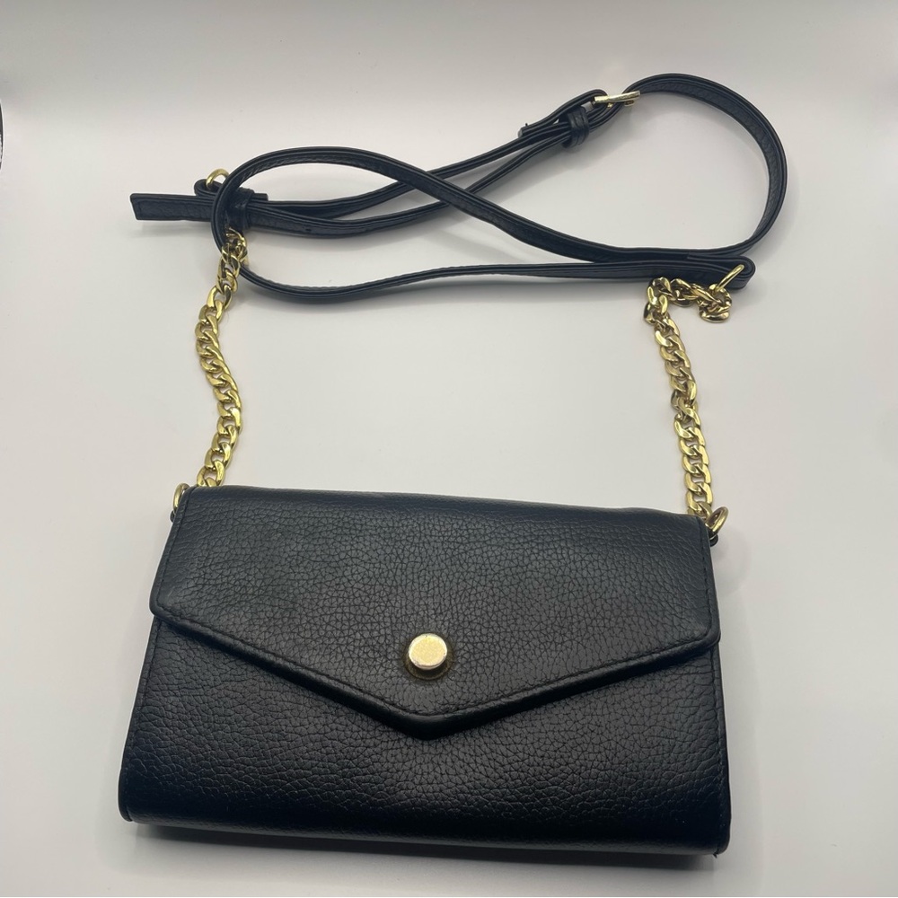 Stella & Max Crossbody Cellphone Wallet Sm. Purse Leather Removable Chain Strap